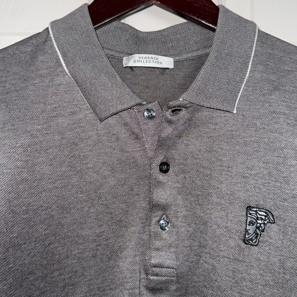 Versace Collection Gray Polo Shirt